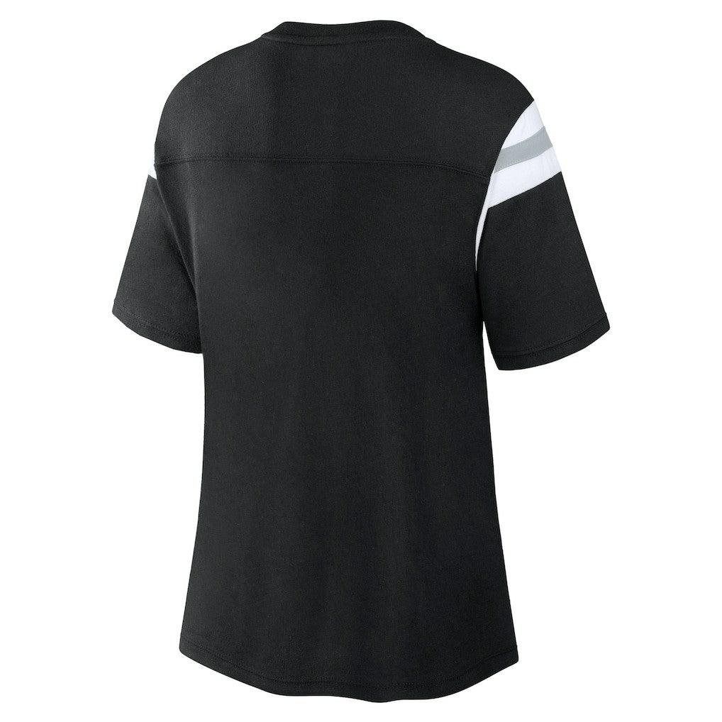 Las Vegas Raiders Women's Earned Stripes T-Shirt - Black - Fanatics