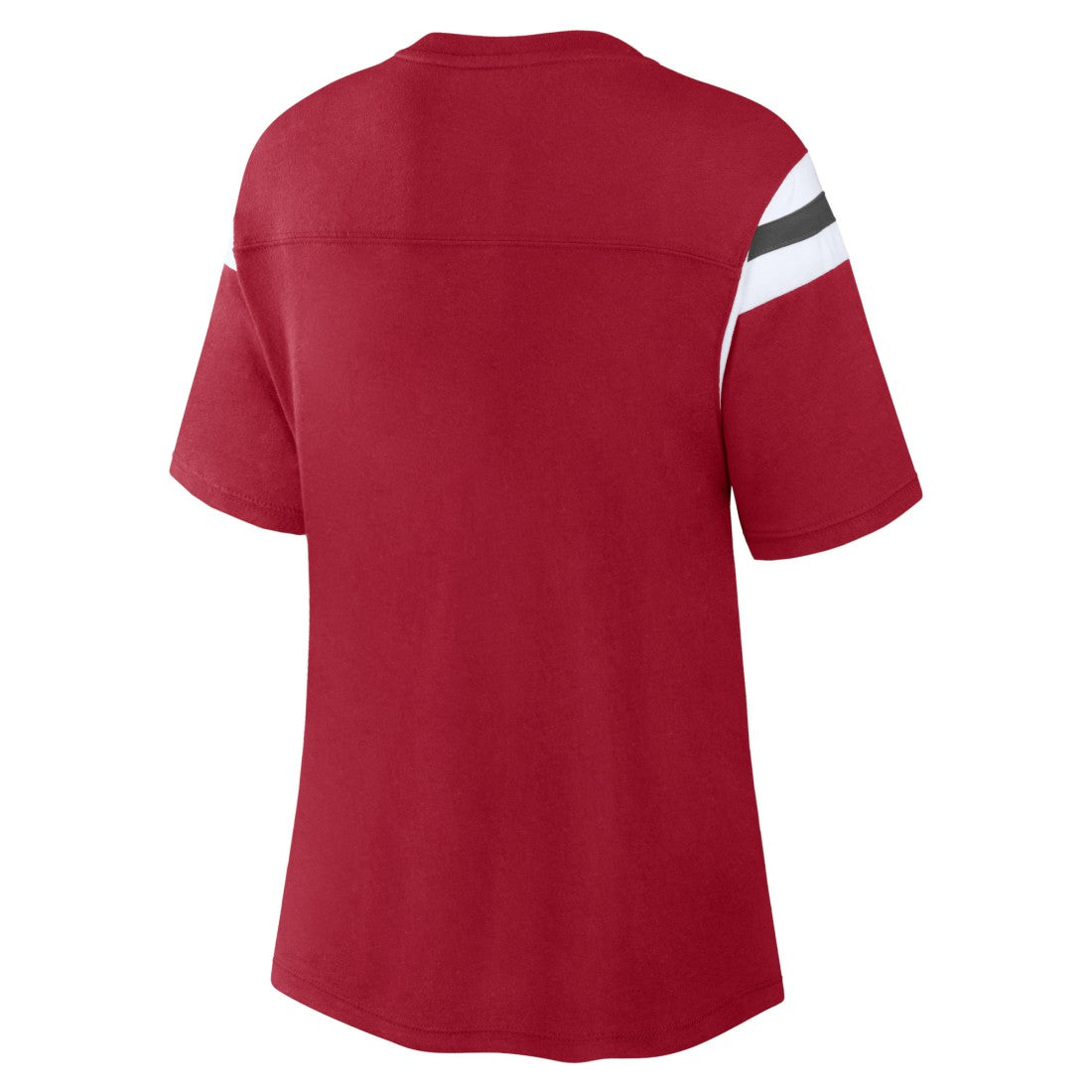 Tampa Bay Buccaneers Women's Earned Stripes T-Shirt - Red - Fanatics