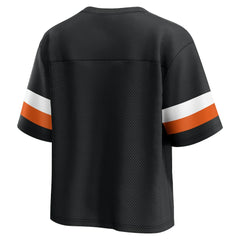 Cincinnati Bengals Women's Established Jersey Cropped V-Neck T-Shirt - Black - Fanatics