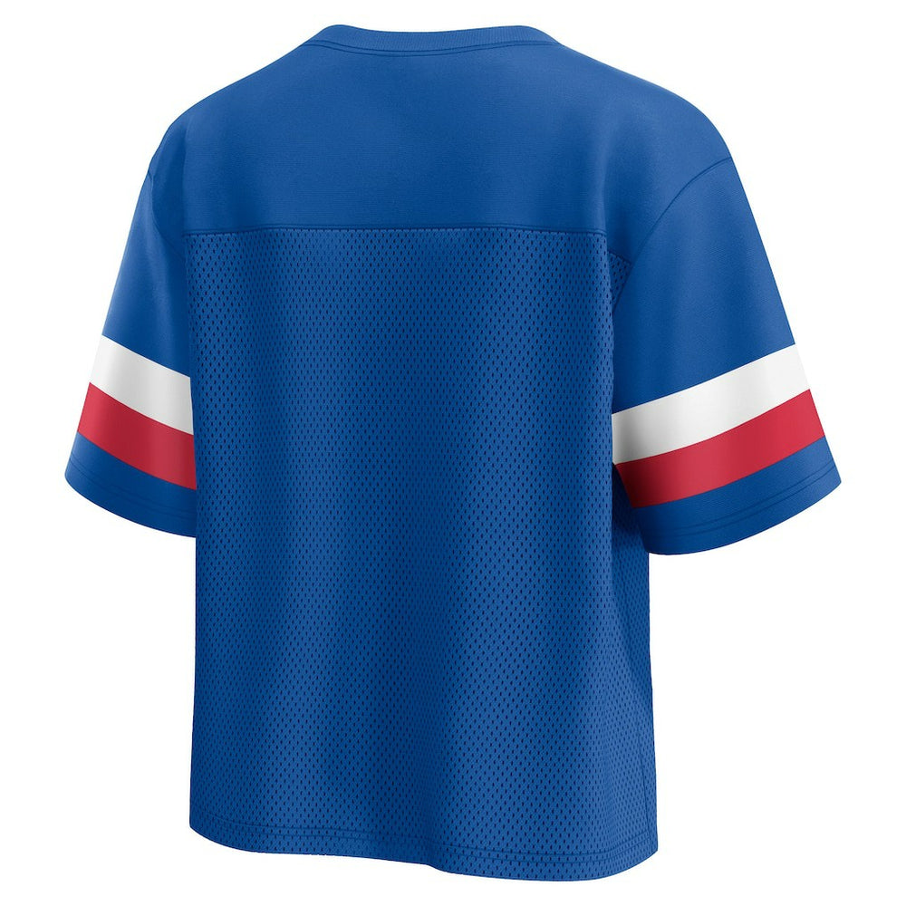 Buffalo Bills Women's Established Jersey Cropped V-Neck T-Shirt - Royal - Fanatics