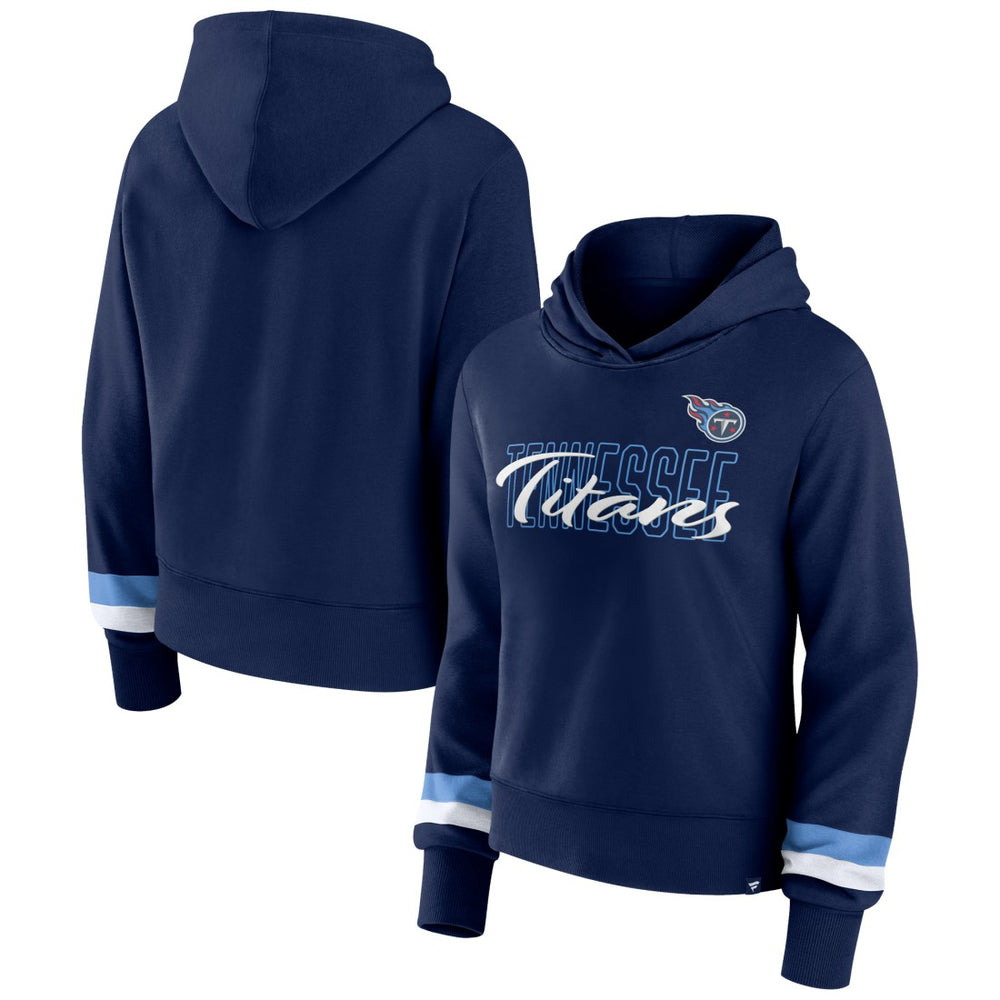 Tennessee Titans Women's Over Under Pullover Hoodie - Navy - Fanatics