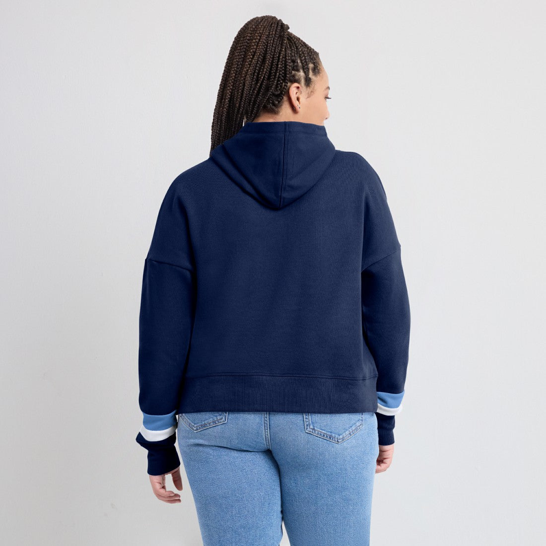 Tennessee Titans Women's Over Under Pullover Hoodie - Navy - Fanatics