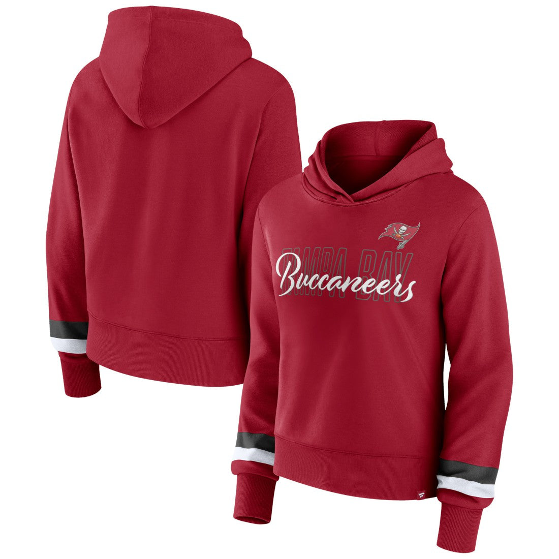 Tampa Bay Buccaneers Women's Over Under Pullover Hoodie - Red - Fanatics