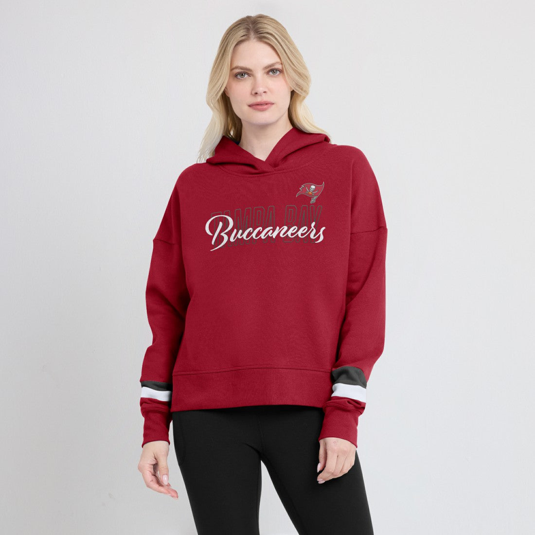 Tampa Bay Buccaneers Women's Over Under Pullover Hoodie - Red - Fanatics
