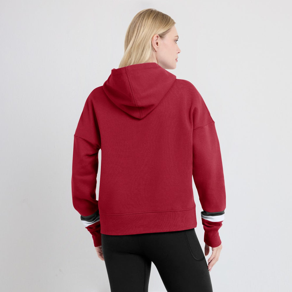 Tampa Bay Buccaneers Women's Over Under Pullover Hoodie - Red - Fanatics