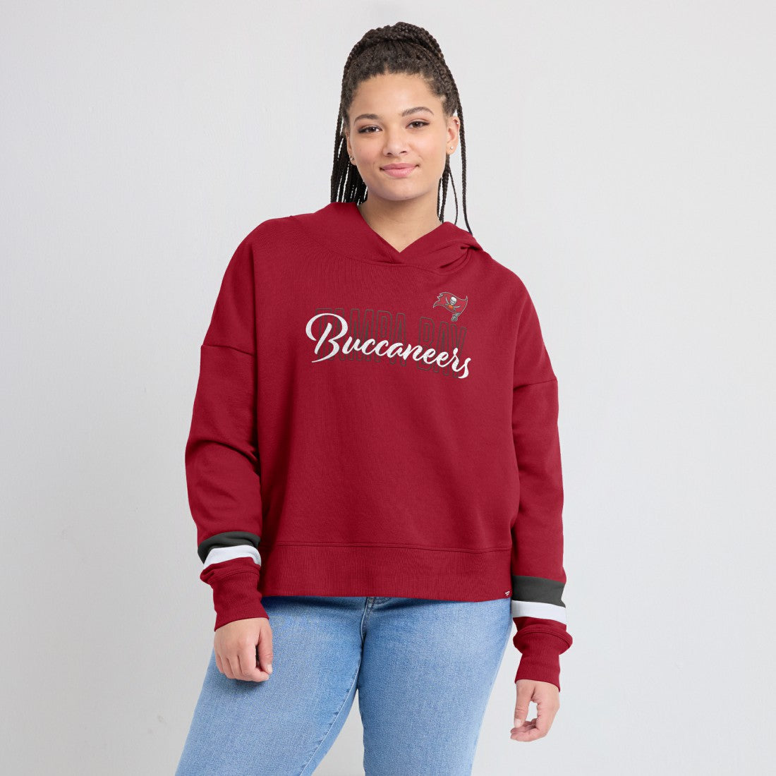 Tampa Bay Buccaneers Women's Over Under Pullover Hoodie - Red - Fanatics