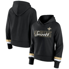 New Orleans Saints Women's Over Under Pullover Hoodie - Black - Fanatics