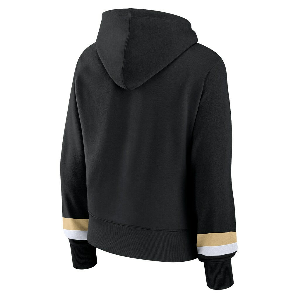 New Orleans Saints Women's Over Under Pullover Hoodie - Black - Fanatics