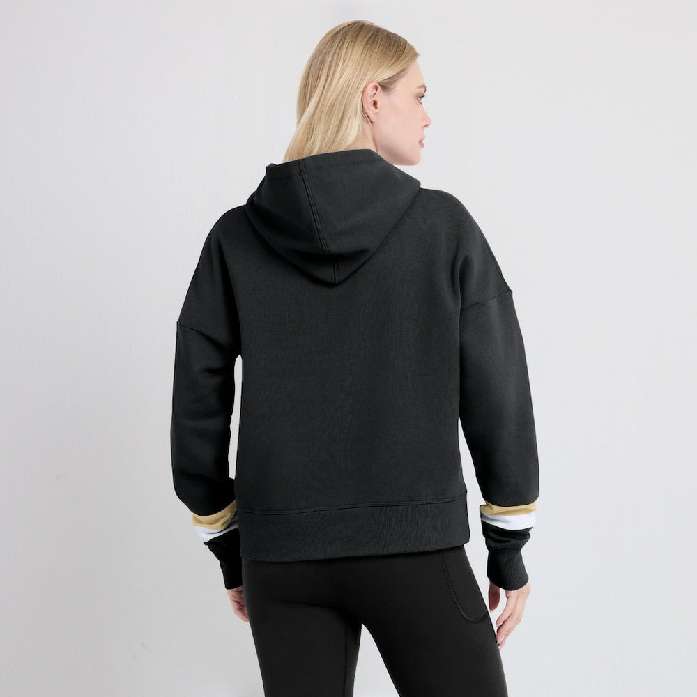 New Orleans Saints Women's Over Under Pullover Hoodie - Black - Fanatics