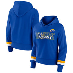 Los Angeles Rams Women's Over Under Pullover Hoodie - Royal - Fanatics