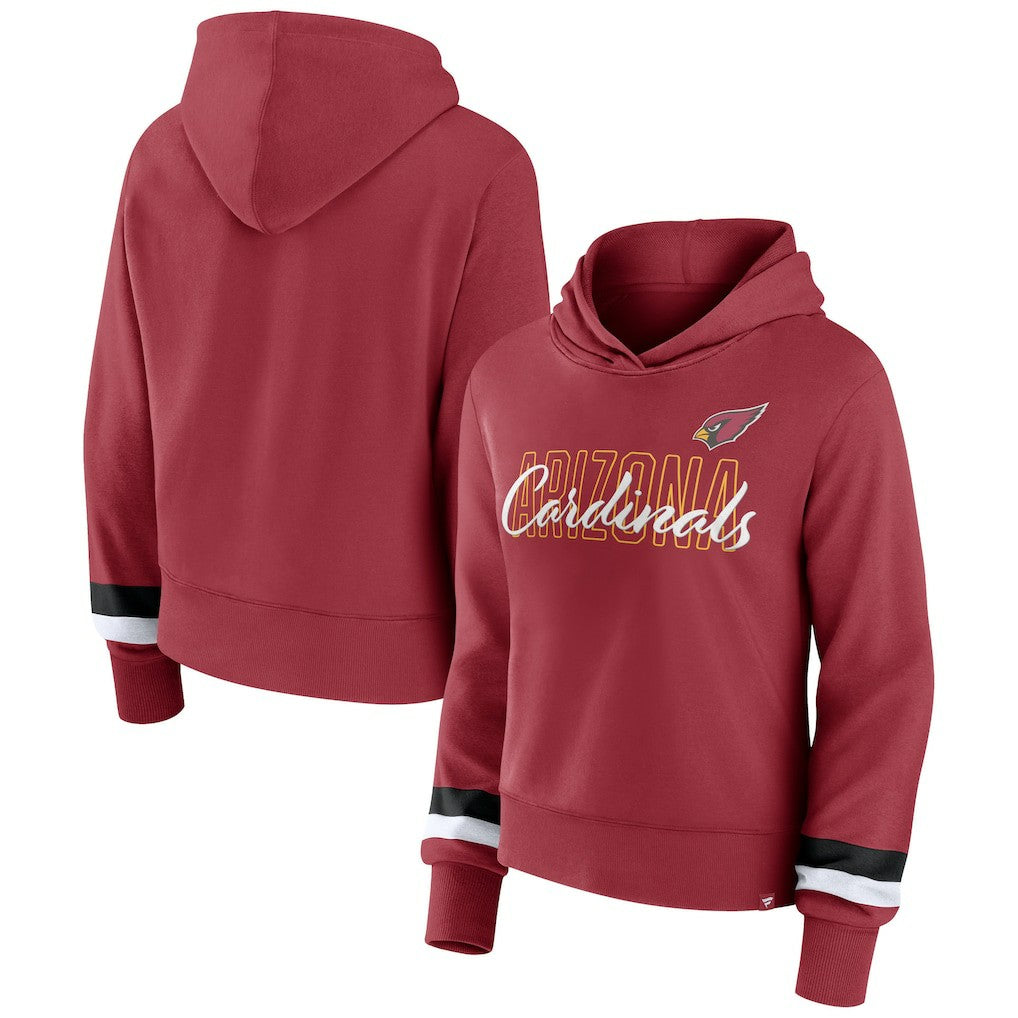 Arizona Cardinals Women's Over Under Pullover Hoodie - Cardinal - Fanatics