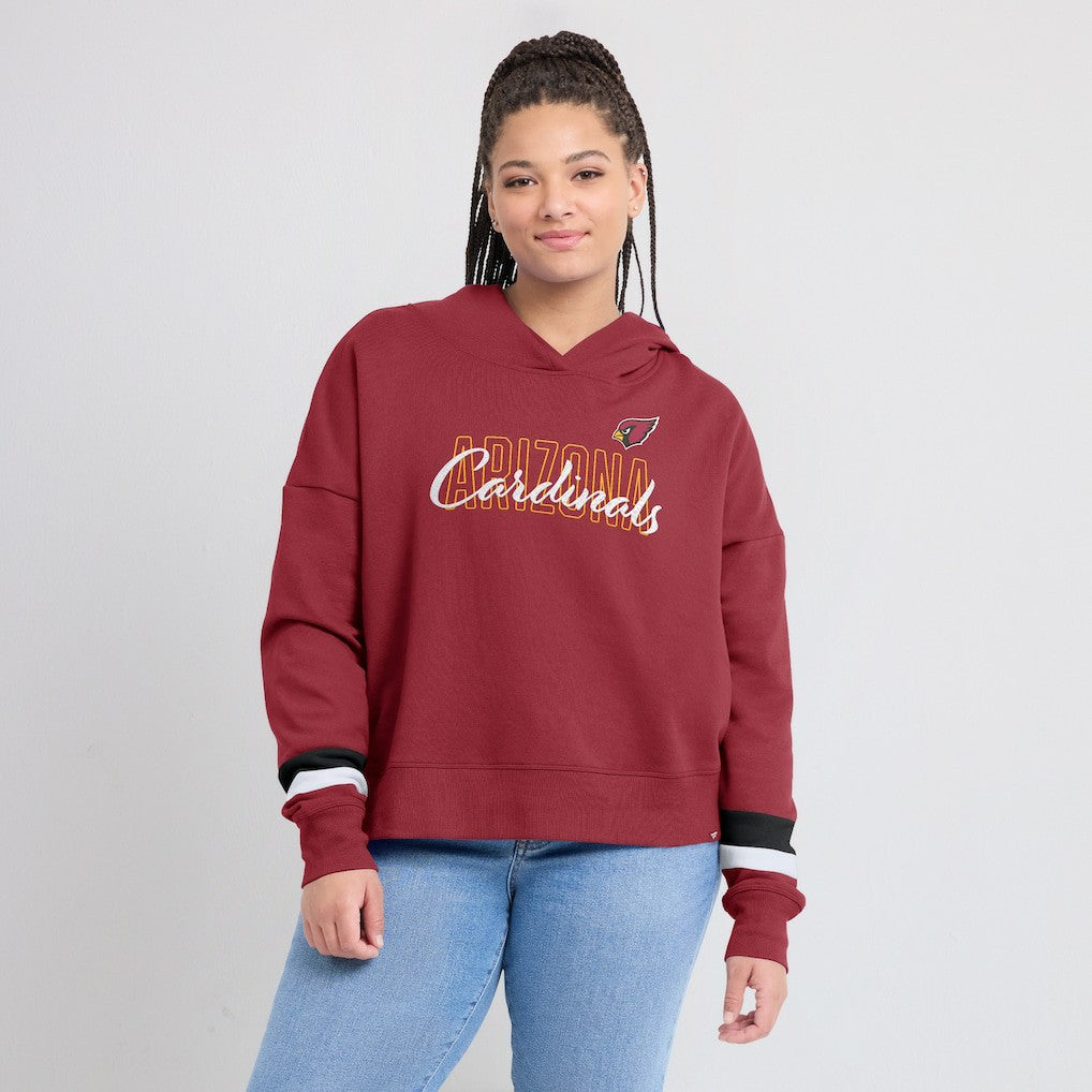Arizona Cardinals Women's Over Under Pullover Hoodie - Cardinal - Fanatics
