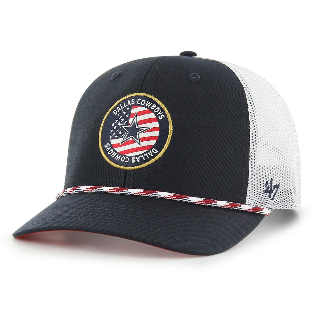 Dallas Cowboys '47 Union Patch Trucker Adjustable Hat - Navy/White - 47 brand