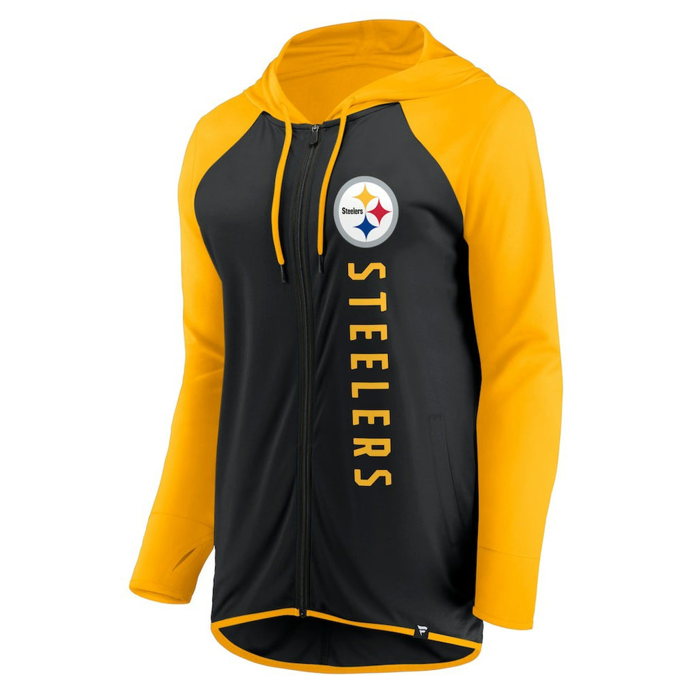Pittsburgh Steelers Women's Forever Fan Full-Zip Hoodie - Black/Gold - Fanatics