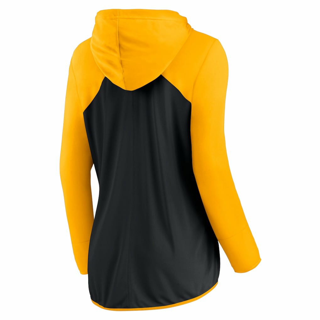 Pittsburgh Steelers Women's Forever Fan Full-Zip Hoodie - Black/Gold - Fanatics