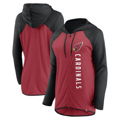 Arizona Cardinals Women's Forever Fan Full-Zip Hoodie - Cardinal/Black - Fanatics