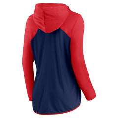 New England Patriots Women's Forever Fan Full-Zip Hoodie - Navy/Red - Fanatics