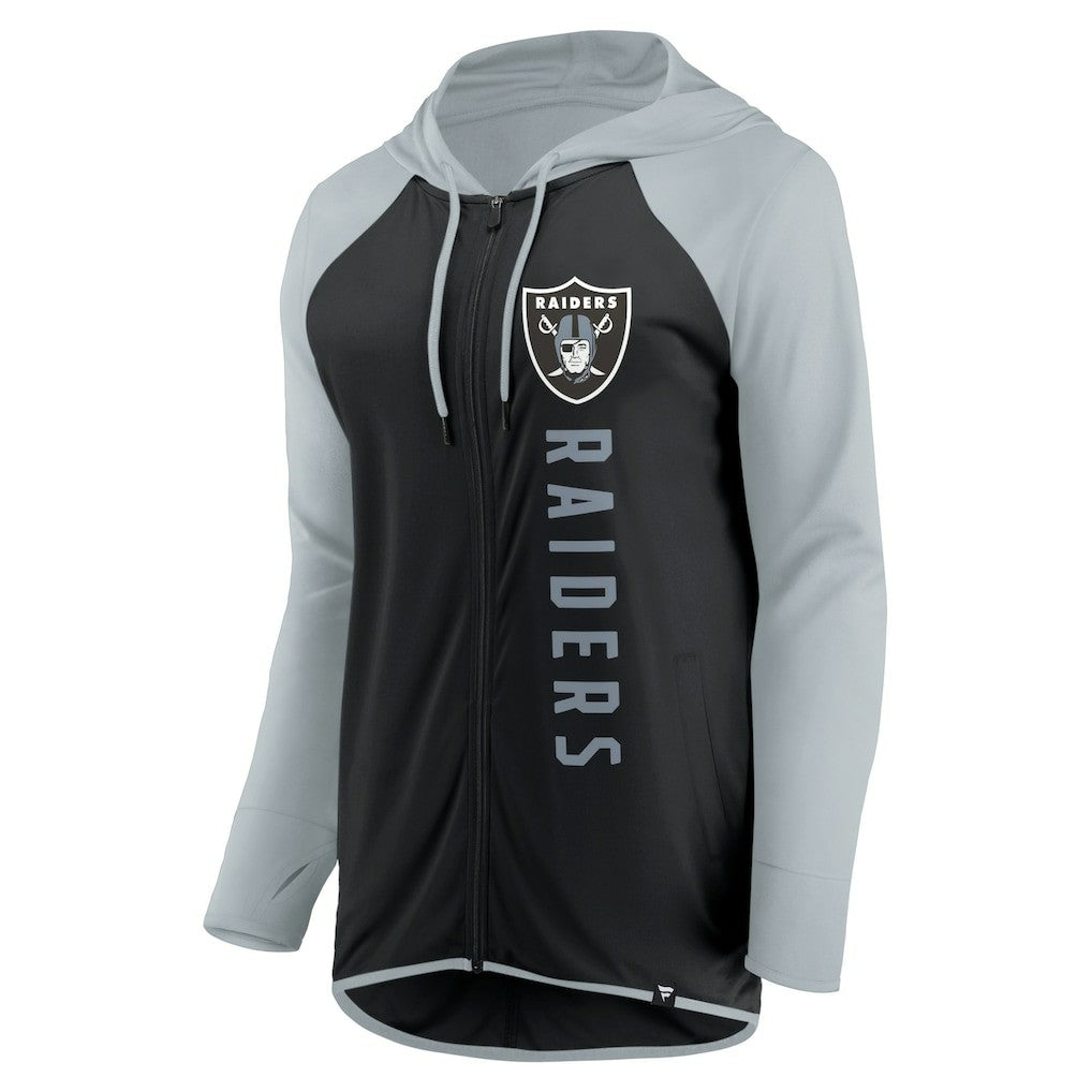 Las Vegas Raiders Women's Forever Fan Full-Zip Hoodie - Black/Silver - Fanatics