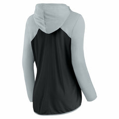Las Vegas Raiders Women's Forever Fan Full-Zip Hoodie - Black/Silver - Fanatics
