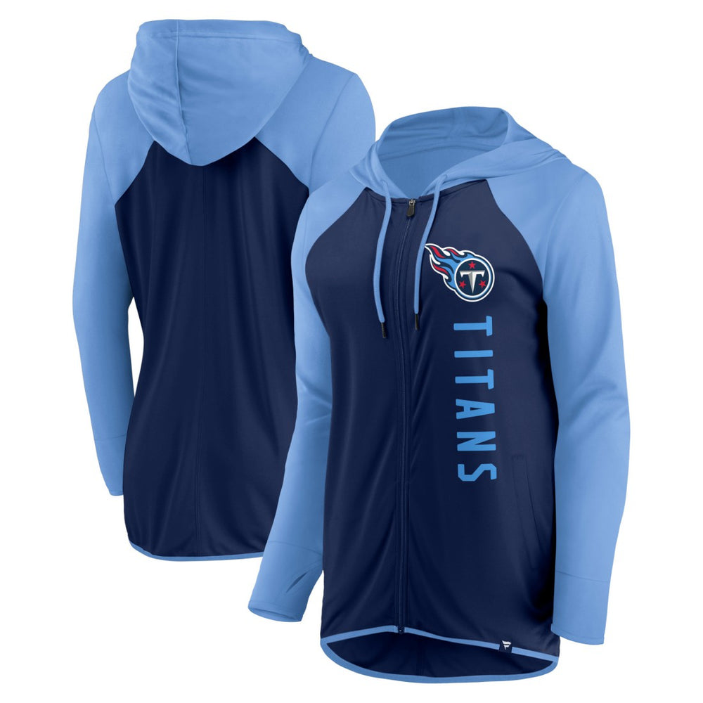 Tennessee Titans Women's Forever Fan Full-Zip Hoodie - Navy/Light Blue - Fanatics