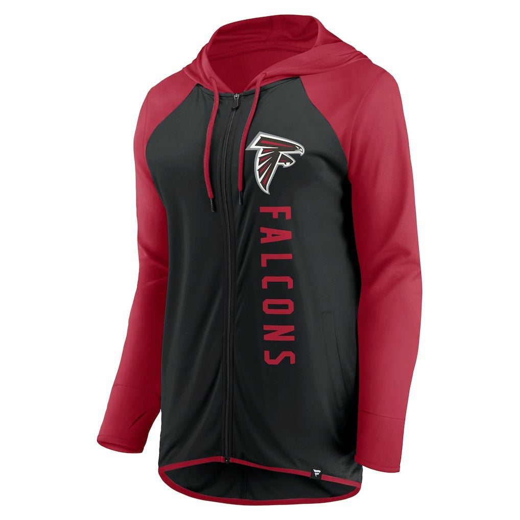 Atlanta Falcons Women's Forever Fan Full-Zip Hoodie - Black/Red - Fanatics