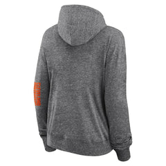 Cleveland Browns Women's Opening Coin Flip Lightweight Full-Zip Hoodie - Heather Charcoal - Fanatics