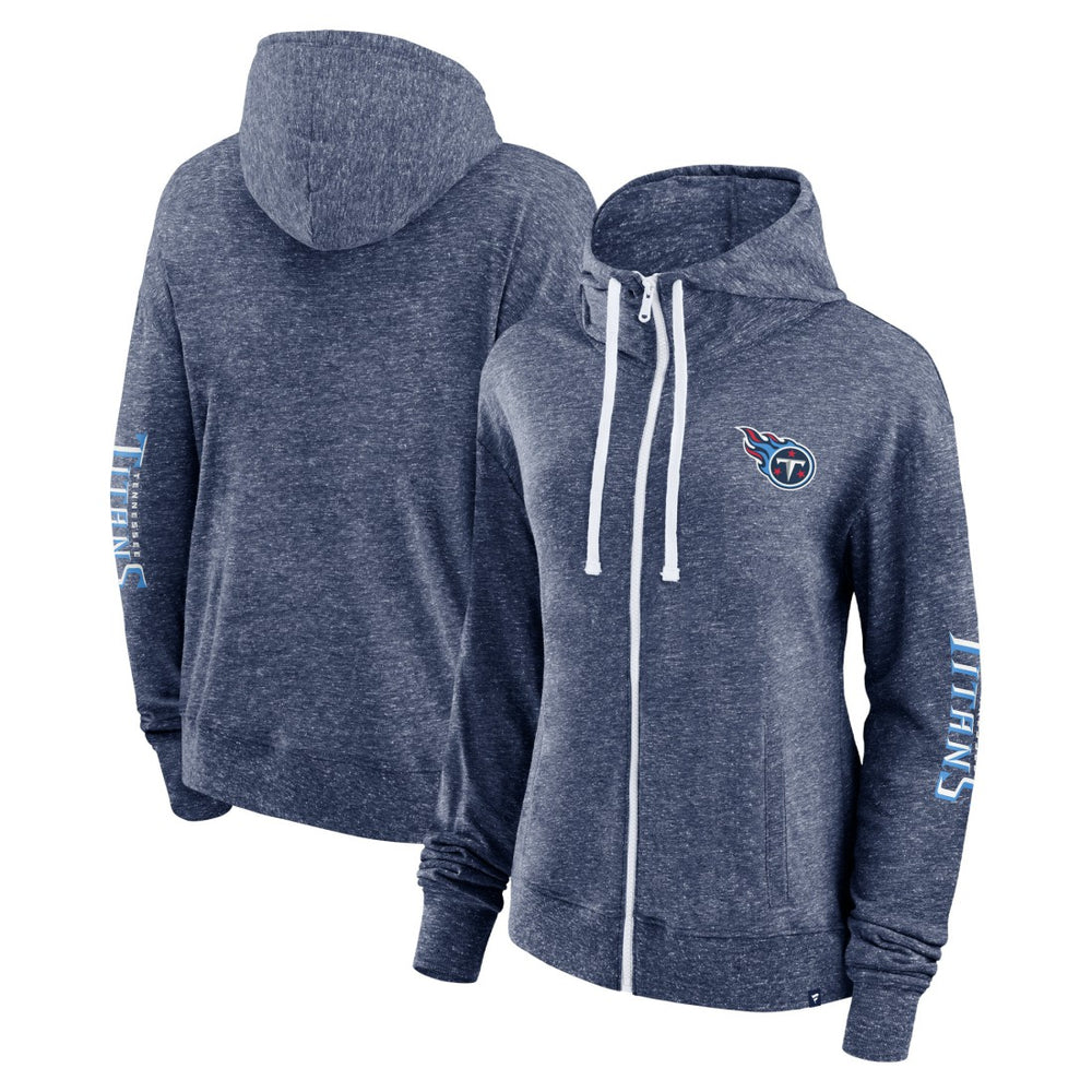 Tennessee Titans Women's Opening Coin Flip Lightweight Full-Zip Hoodie - Heather Navy - Fanatics
