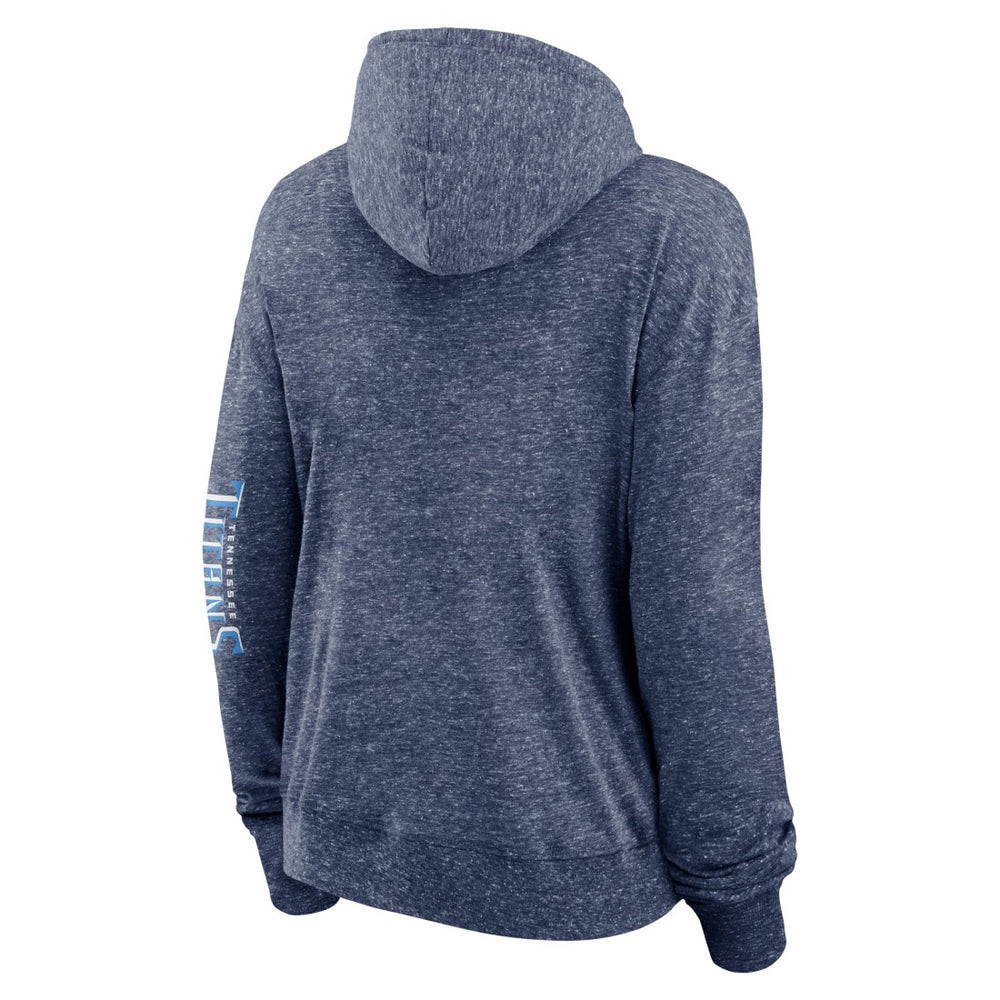 Tennessee Titans Women's Opening Coin Flip Lightweight Full-Zip Hoodie - Heather Navy - Fanatics
