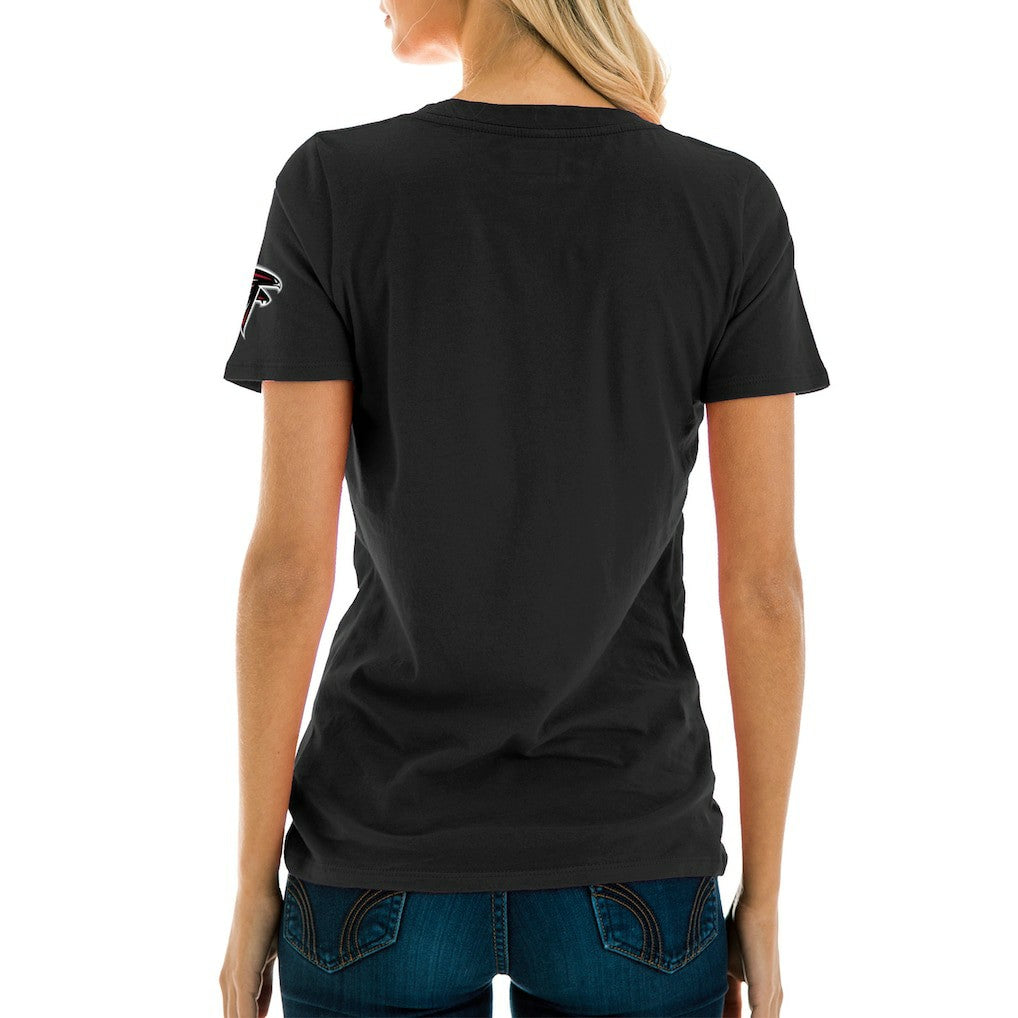 Atlanta Falcons New Era Women's Dirty Birds Kickoff V-Neck T-Shirt - Black - NFL