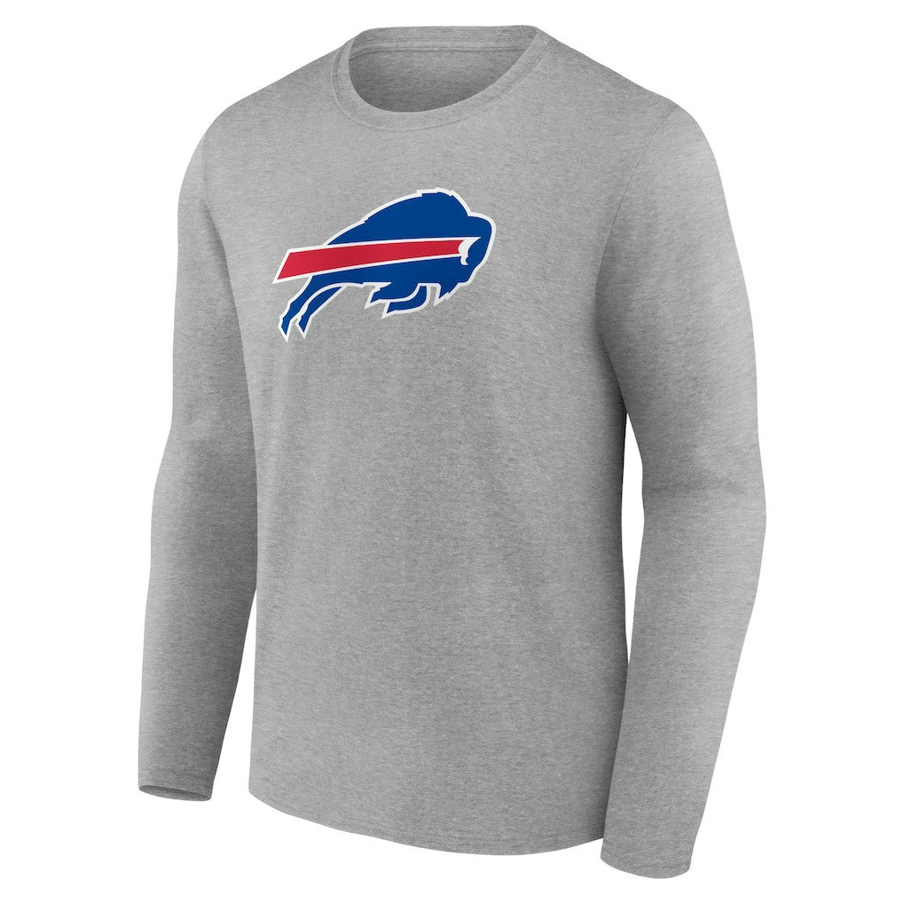 Buffalo Bills Primary Team Logo Long Sleeve T-Shirt - Heather Gray - NFL