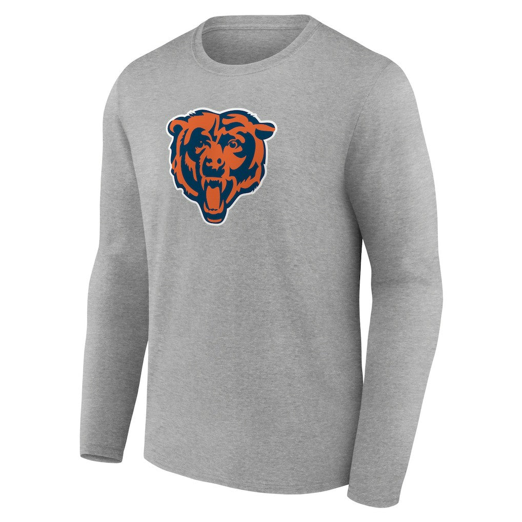 Chicago Bears Primary Team Logo Long Sleeve T-Shirt - Heather Gray - NFL