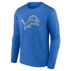 Detroit Lions Primary Team Logo Long Sleeve T-Shirt - Blue - NFL
