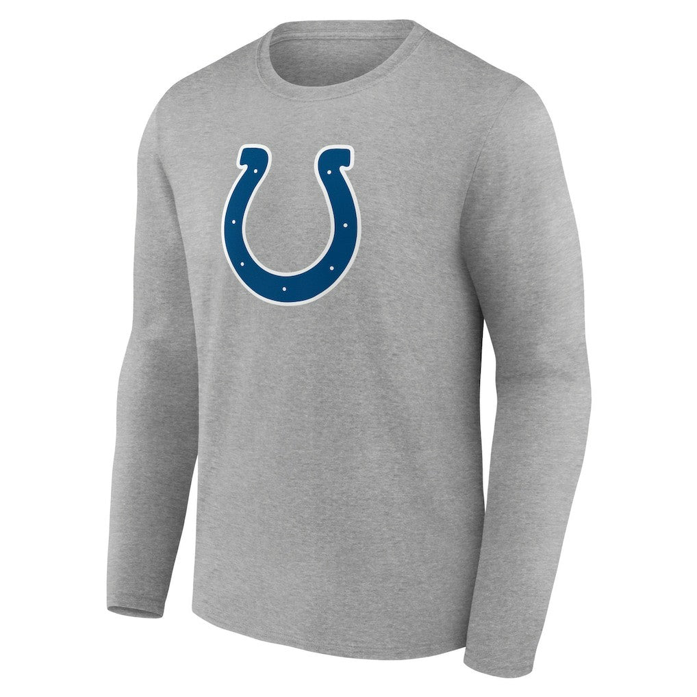 Indianapolis Colts Primary Team Logo Long Sleeve T-Shirt - Heather Gray - NFL