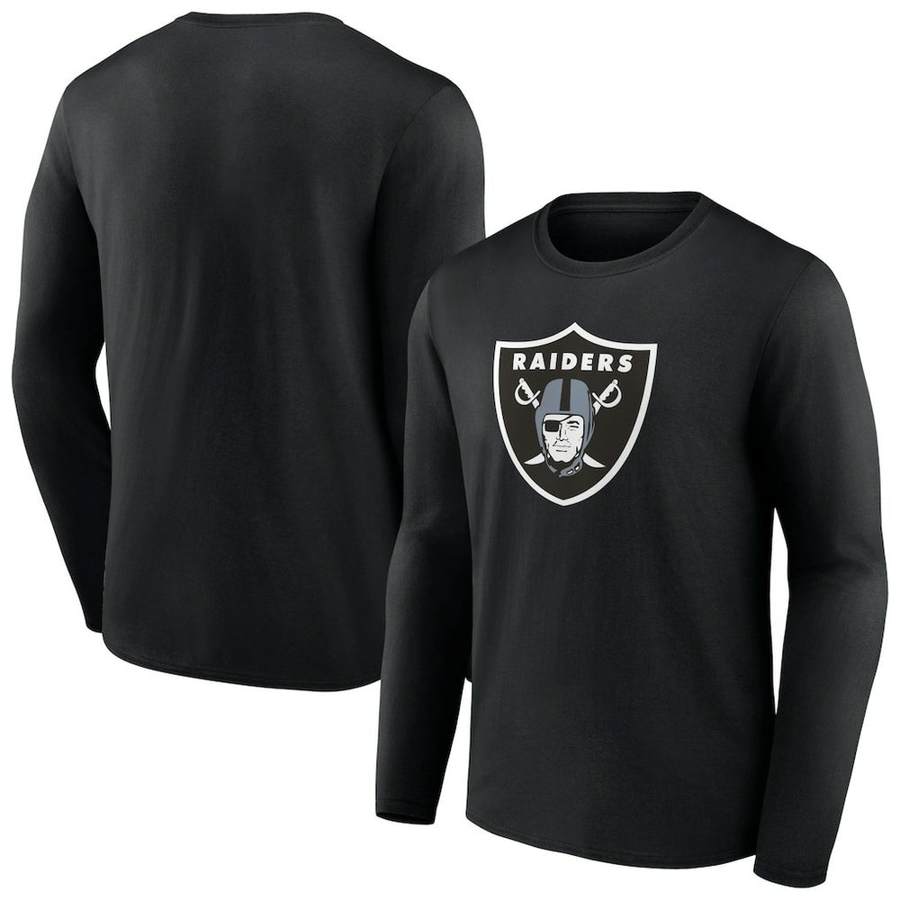 Las Vegas Raiders Primary Team Logo Long Sleeve T-Shirt - Black - NFL