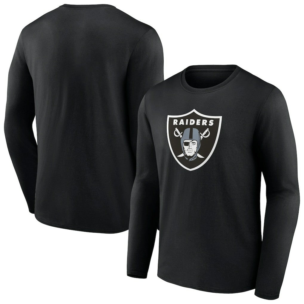 Las Vegas Raiders Primary Team Logo Long Sleeve T-Shirt - Black - NFL