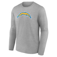 Los Angeles Chargers Primary Team Logo Long Sleeve T-Shirt - Heather Gray - NFL