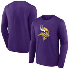 Minnesota Vikings Primary Team Logo Long Sleeve T-Shirt - Purple - NFL