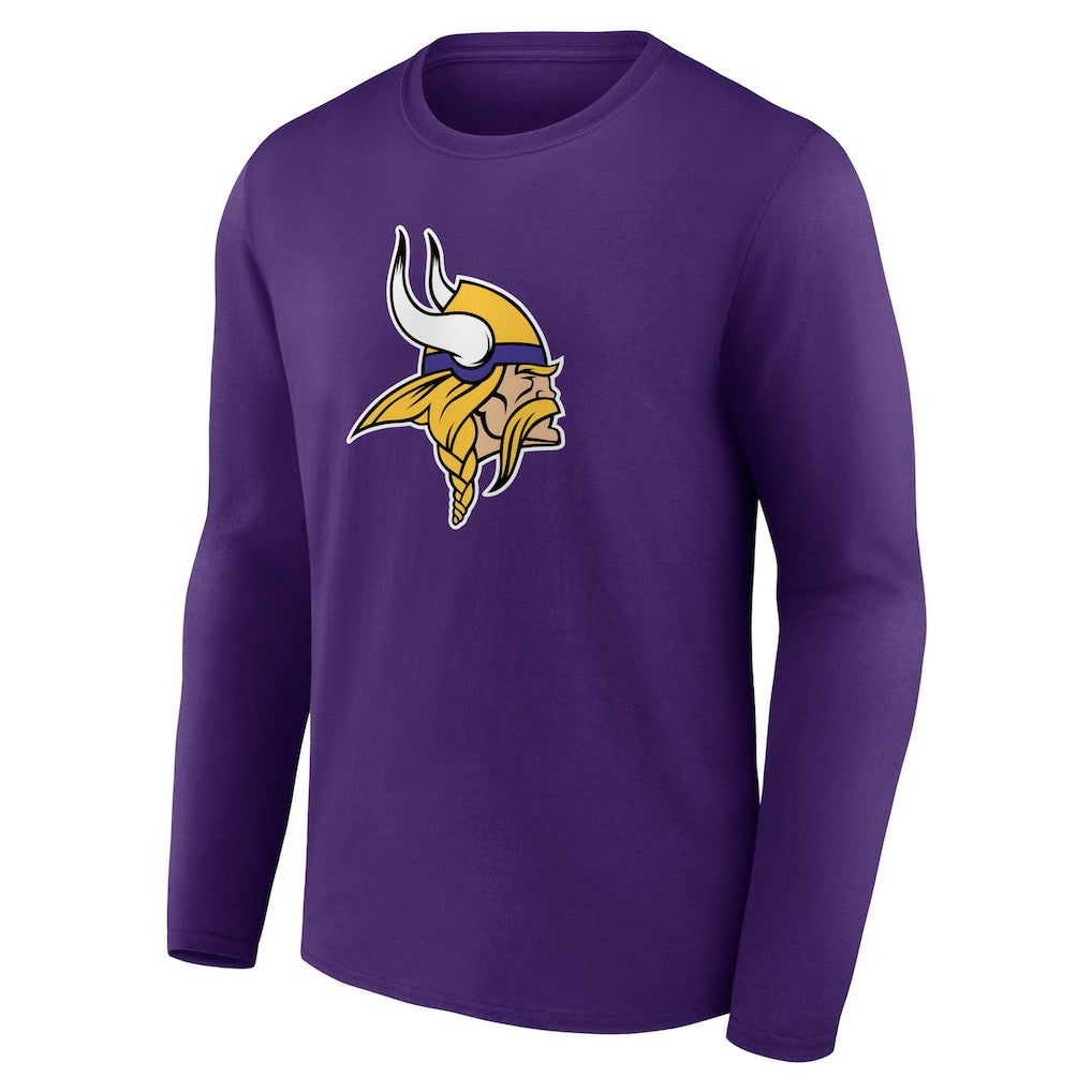 Minnesota Vikings Primary Team Logo Long Sleeve T-Shirt - Purple - NFL