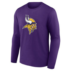 Minnesota Vikings Primary Team Logo Long Sleeve T-Shirt - Purple - NFL
