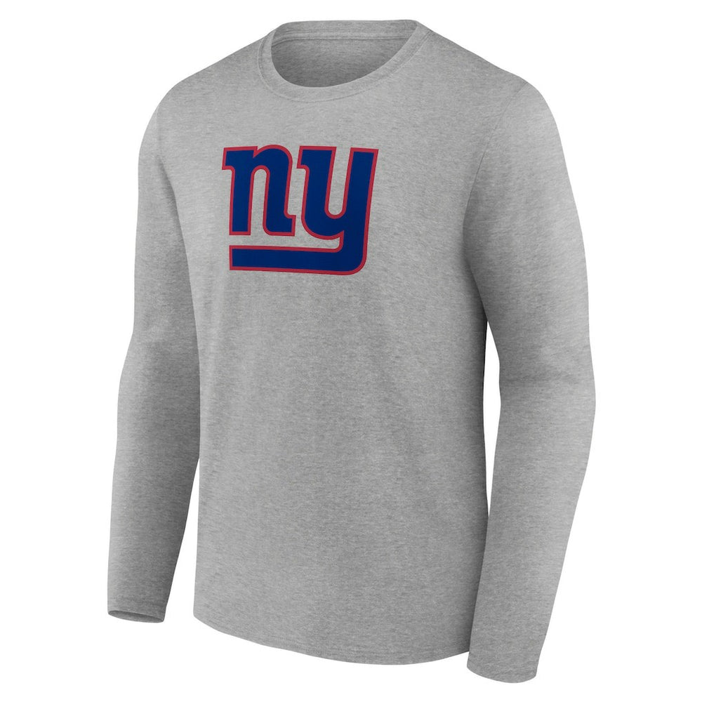 New York Giants Primary Team Logo Long Sleeve T-Shirt - Heather Gray - NFL