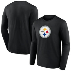 Pittsburgh Steelers Primary Team Logo Long Sleeve T-Shirt - Black - NFL