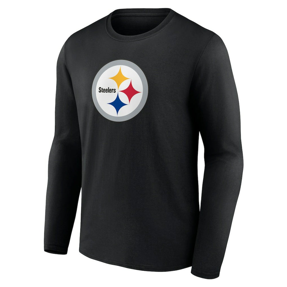 Pittsburgh Steelers Primary Team Logo Long Sleeve T-Shirt - Black - NFL