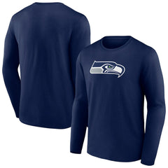 Seattle Seahawks Primary Team Logo Long Sleeve T-Shirt - College Navy - NFL