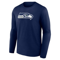 Seattle Seahawks Primary Team Logo Long Sleeve T-Shirt - College Navy - NFL