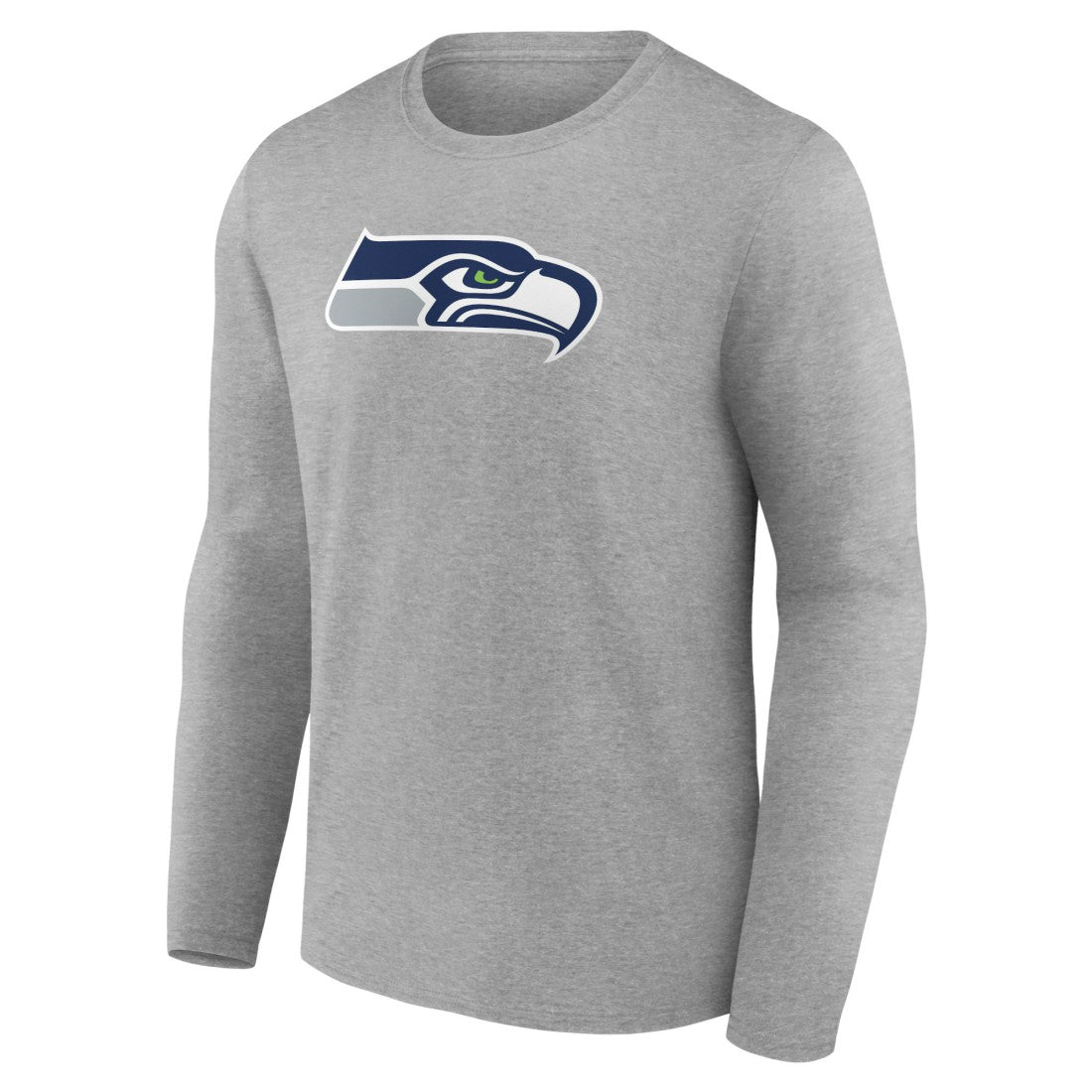 Seattle Seahawks Primary Team Logo Long Sleeve T-Shirt - Heather Gray - NFL