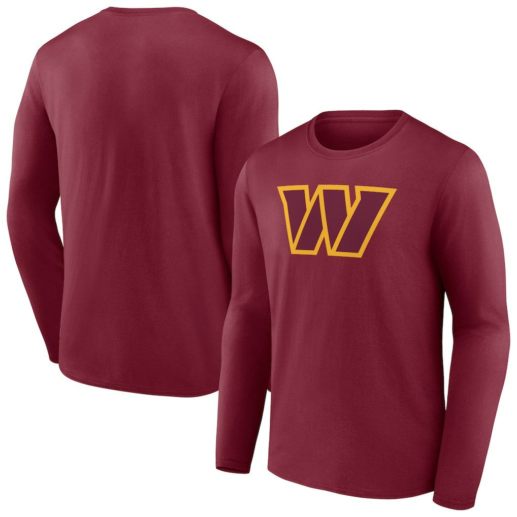Washington Commanders Primary Team Logo Long Sleeve T-Shirt - Burgundy - NFL