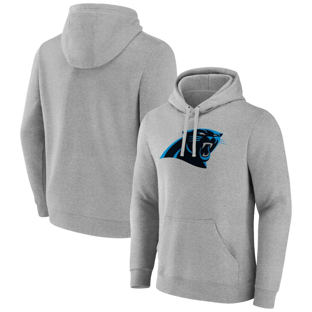 Carolina Panthers Primary Logo Fitted Pullover Hoodie - Heather Gray - NFL