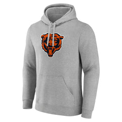 Chicago Bears Primary Team Logo Fitted Pullover Hoodie - Heather Gray - NFL