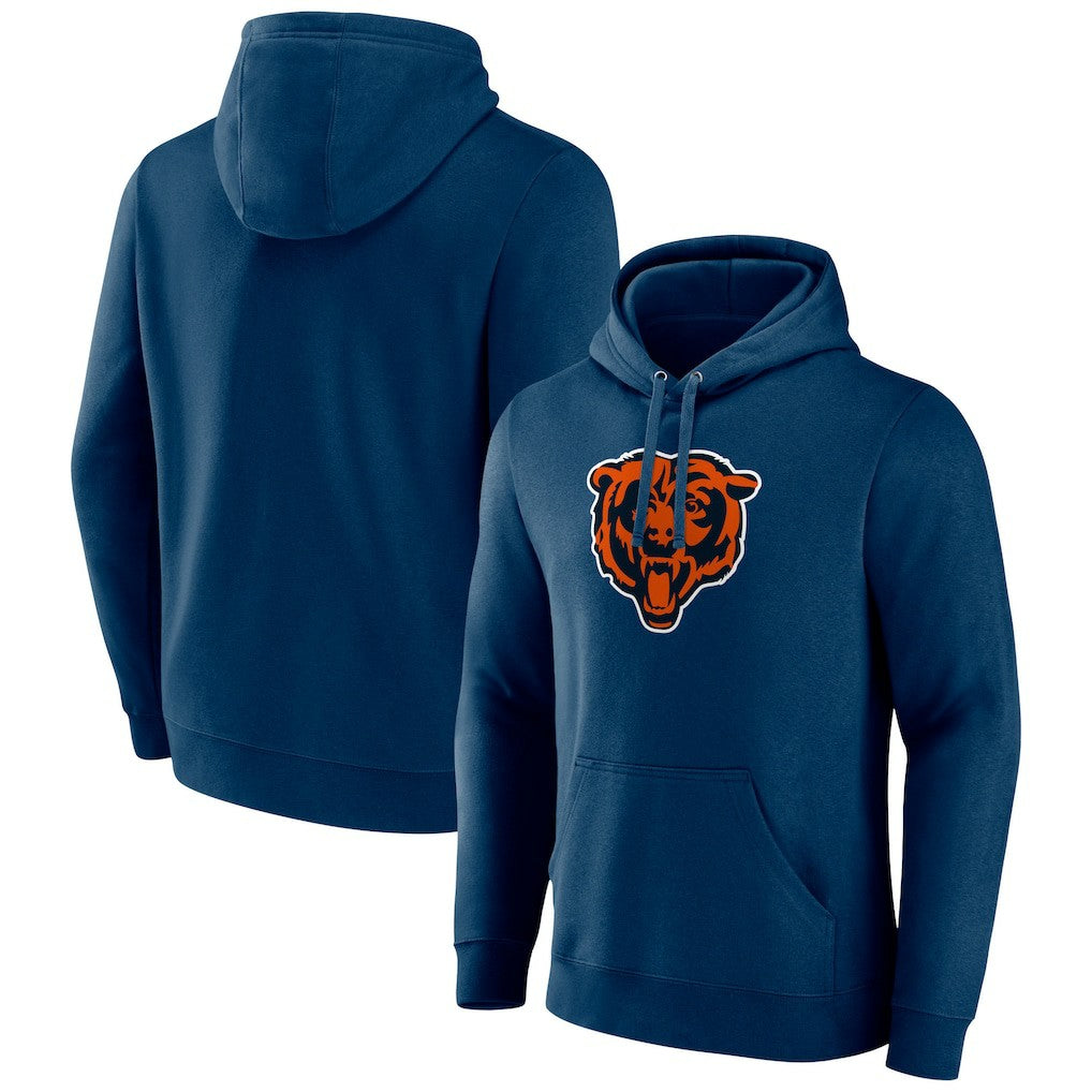 Chicago Bears Primary Team Logo Fitted Pullover Hoodie - Navy - NFL