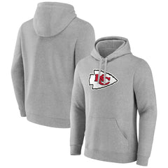 Kansas City Chiefs Primary Team Logo Fitted Pullover Hoodie - Heather Gray - NFL